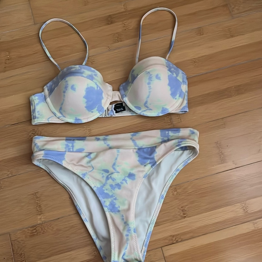 Triangl two piece tie dye bikini set